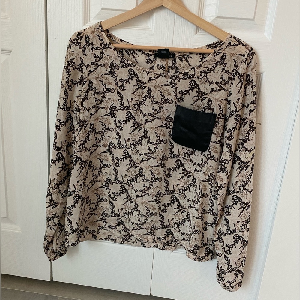 Club Monaco 100% Silk Blouse - Mended